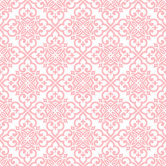 Floral geometric patterns, seamless paper and mosaic fabric
