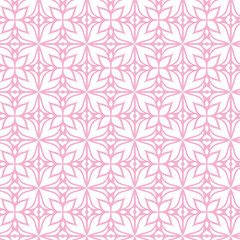 Floral geometric patterns, seamless paper and mosaic fabric