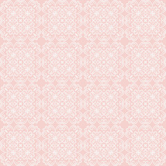 Floral geometric patterns, seamless paper and mosaic fabric