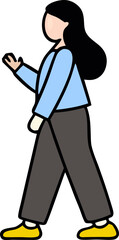 walking person svg illustration