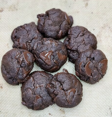 Homemade Chocolate Cookies with Chunks