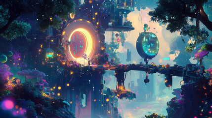  futuristic technology background