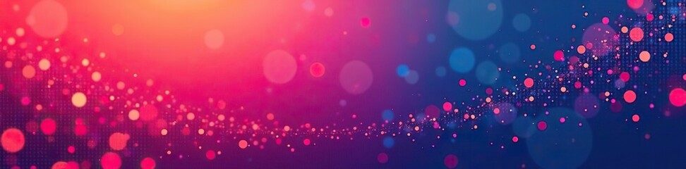 Abstract long banner with minimalist gradient background and halftone circles for social media marketing, banner,  background