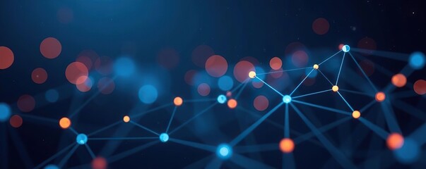 Abstract polygon background with interconnected dots and lines, representing a futuristic network for business, technology, data, and chemical industries,  dot,  data