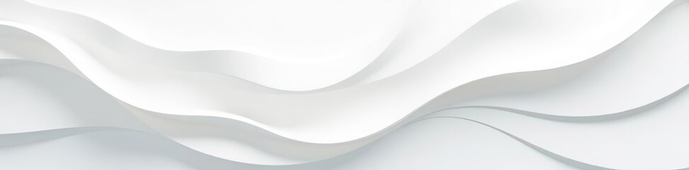 Abstract wavy layers of overlapping white shapes creating a dynamic and sophisticated background,  layers,  artistic