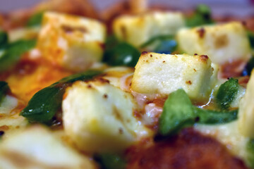 Paneer Pizza vegetarian indian food