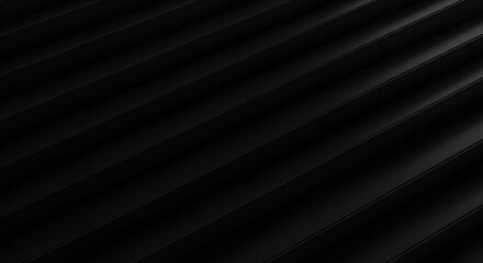 Obraz premium A dynamic and elegant abstract design featuring diagonal black stripes with subtle gray gradients, exuding a sleek, modern