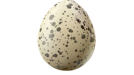 Speckled Egg: A detailed, photorealistic macro shot showcasing a speckled egg with a subtle creamy hue. The egg's natural texture and unique markings offer a close-up view.