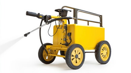 Vibrant Pressure Washing Equipment on White Background