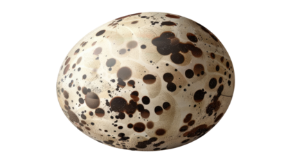 The Beauty of New Life: A close-up view of a speckled egg, showcasing its intricate patterns and subtle textures, a symbol of birth and the wonder of beginnings.