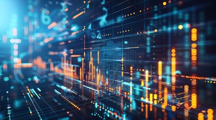 Abstract visualization of AI driven risk assessment models calculating financial exposure regulatory compliance and investment security symbolizing predictive risk analytics