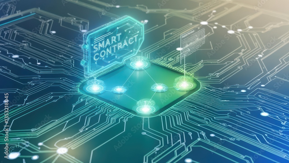 Poster circuit board featuring small circuit for next-generation smart contract authentication technology