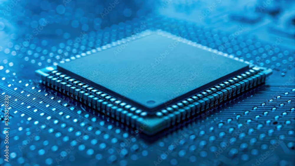 Poster high-tech micro processor component essential for modern computing and advanced technology solutions