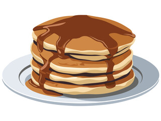 Pancakes illustration for breakfast��