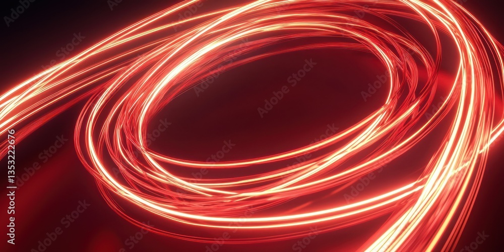 Poster a luminous infinity loop made entirely of interconnected neon lines