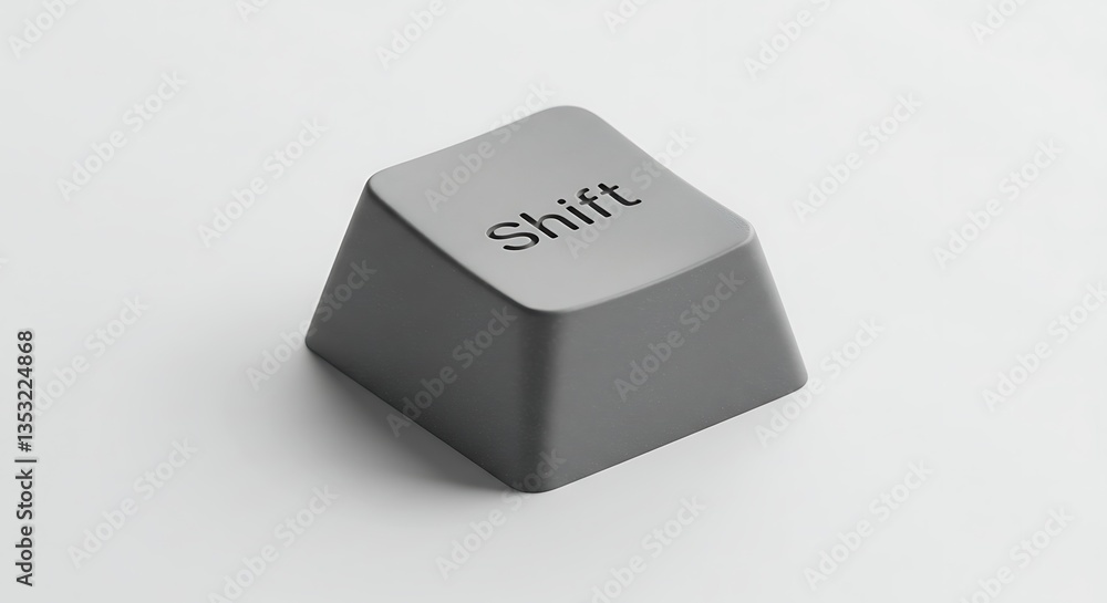 Poster shift keyboard button on white background - computer technology concept