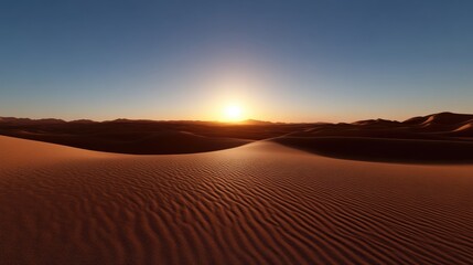 Desert sunset panorama