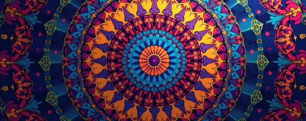 Geometric mandala with intricate patterns and shapes , art, mandala