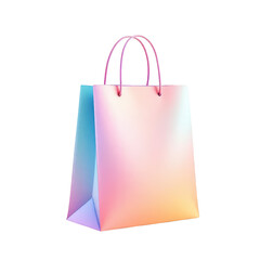 shopping bag, 3d illustration, isolated on tranparent background.