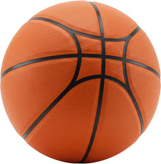 Classic Orange Basketball Ball Close Up Studio Shot Perfect for Sports Themes