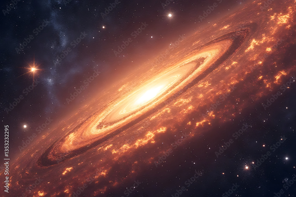 Aufkleber exploring cosmic phenomena outer space digital art astrophysics close-up galactic concepts