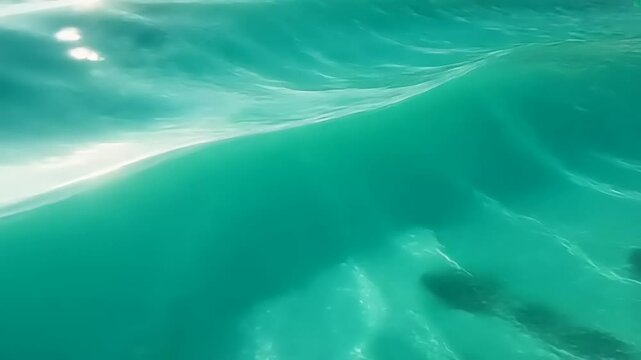 beautiful scenary of wafe on the ocean