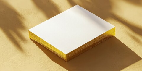 A modern business card mockup featuring white and gold foil embossing