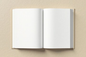 Naklejka premium Minimalist vertical photo album mockup with blank pages and empty space, space, flat lay