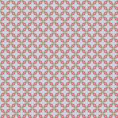 Floral geometric patterns, seamless paper and mosaic fabric