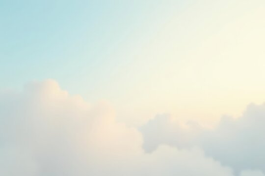 Soft hazy sky with gentle blue mist and subtle gradient tones blending into creamy white background , haze, soft focus