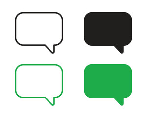Vector Speech Bubble Icon Set. Bubble Message Icon Set