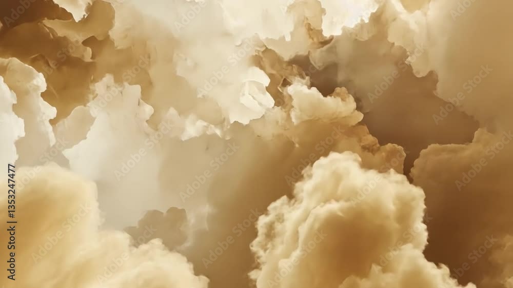 Aufkleber abstract organic texture with soft beige and cream colors displaying a fluid and layered design suit