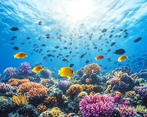 Obraz premium Coral Reef Fish Underwater. (1)