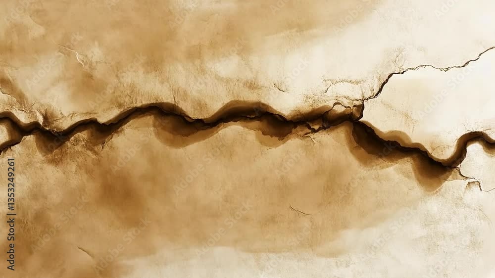 Poster cracked surface with warm tones and textured patterns for artistic background and abstract designs i