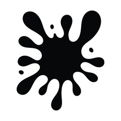 Vector Black Paint Splash Icon