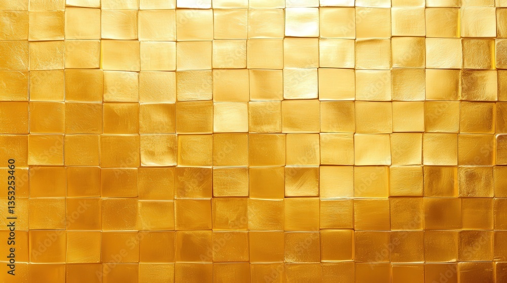 Aufkleber a textured golden surface composed of square tiles, creating a warm and inviting visual appeal.