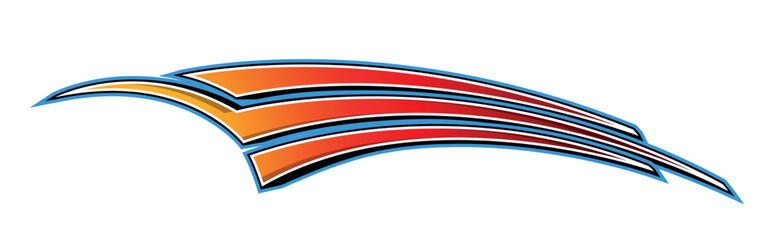 Racing car tattoo decal vector art graphic. Sports car tattoo body side vinyl decal. Side speed decoration for cars, auto, truck, boat, suv, motorcycle.