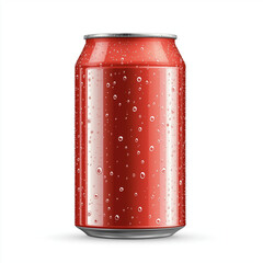 Fototapeta premium Refreshing Red Soda Can Crisp, Clean Design for Your Project