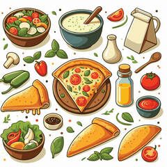 food, meal, calzone, dinner, cheese, lunch, baked, italian, fresh, pizza, stuffed, mozzarella, cuisine, crust, traditional, sauce, mediterranean, dough, tomato, snack, bread, delicious, pastry, cookin