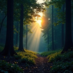 Soothing Forest Landscape at Dusk, dusk, nature sounds