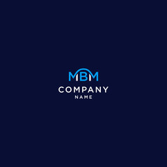 mbm letter logo, with bridge design