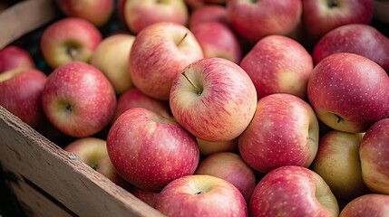 Apples in Wooden Crate.