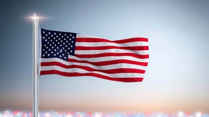 Fototapeta premium American Flag Fourth of July Patriotism Freedom National Pride USA Stars and Stripes