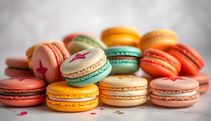 Fototapeta premium colorfull macaroons