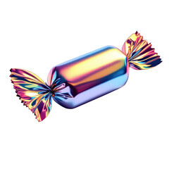 wrapped candy, isolated on transparent background.