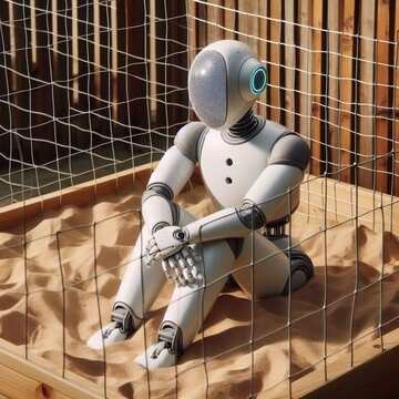 ai robot sandbox fence alone restricted limit limitation isolation boundary artificial intelligence surrounded idle