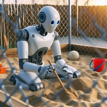 ai robot sandbox fence alone restricted limit limitation isolation boundary artificial intelligence surrounded idle