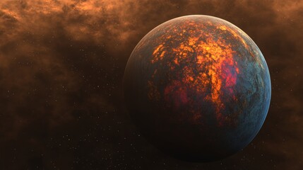 Enchanting Exoplanet: Colorful Atmosphere Lit by Red Dwarf Star