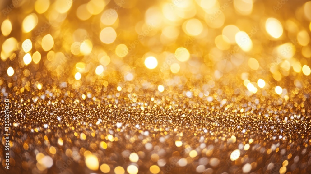 Poster shimmering golden bokeh background with sparkling lights creating a festive atmosphere for celebrati