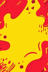 Bright Abstract Background with Red and Yellow Colorful Shapes